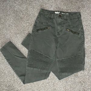 Mossimo Olive Green Moto Jeans 💫